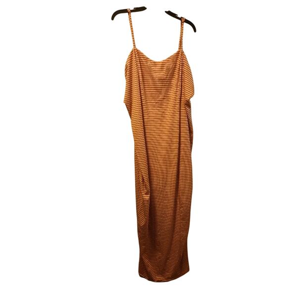 Rebdolls Orange Striped Maxi Dress Women's 5X NWT - Picture 1 of 2